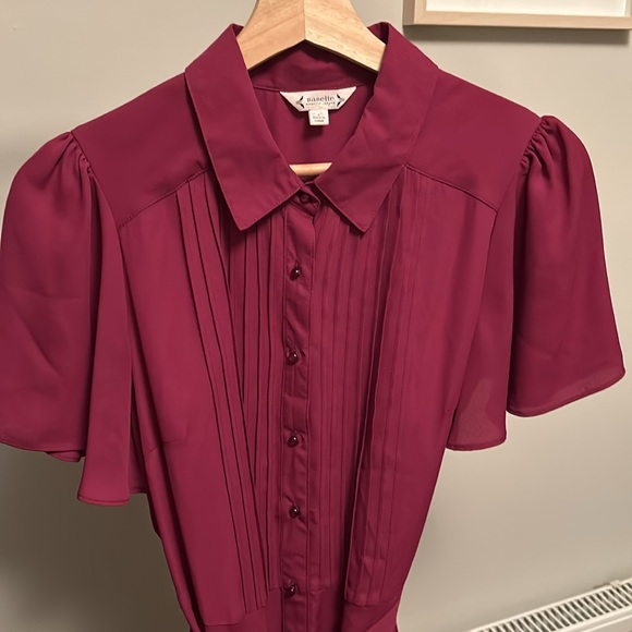 Fuchsia Button-Up Dress - Picture 2 of 5